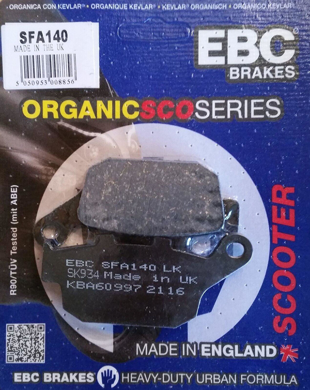 Ebc Sfa140 2000-2005 Honda FES 250 Foresight Uyumlu Arka Fren Balatası Organik Balata