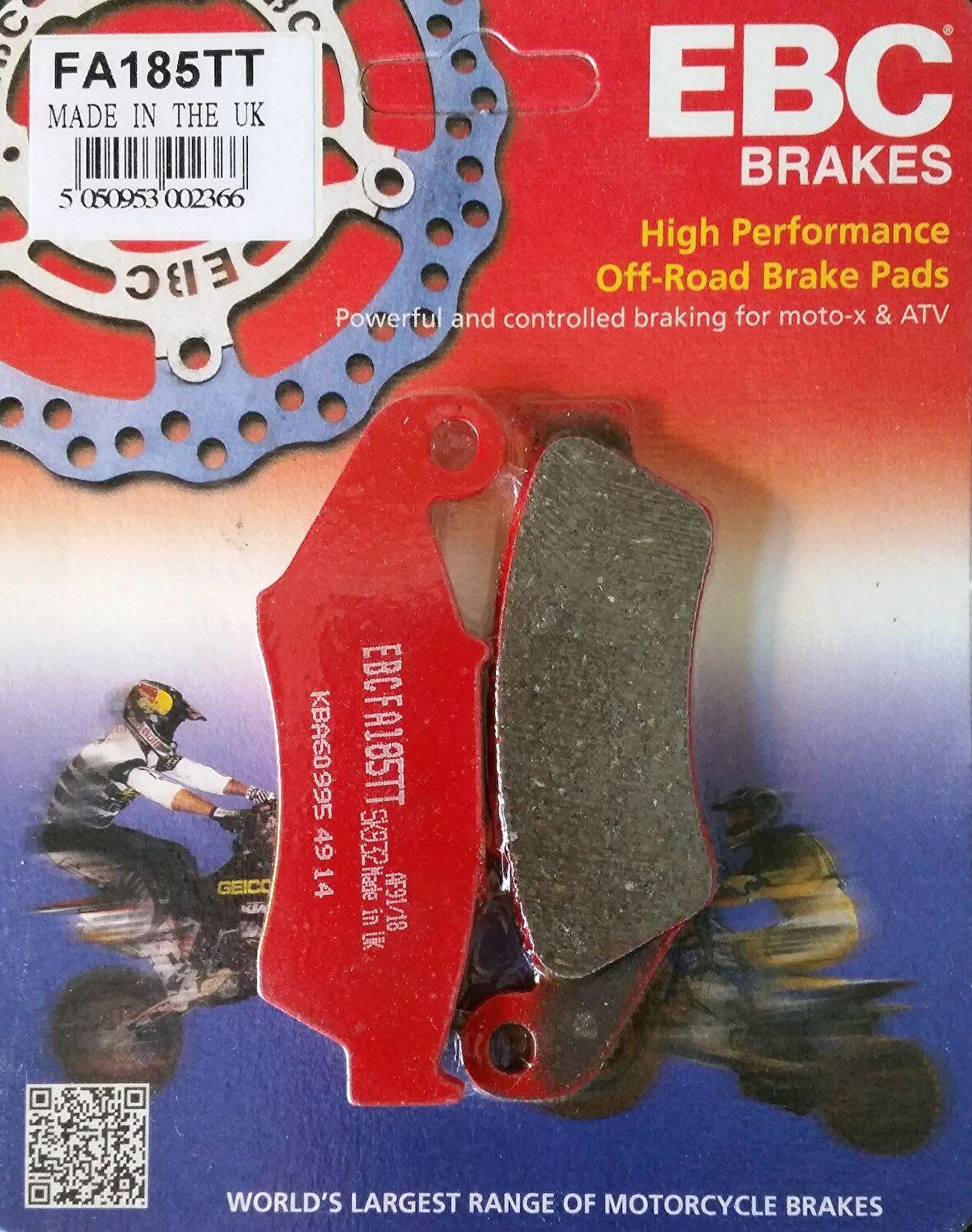 Ebc Fa185Tt 1994-2003 Honda XRV 750 Africa Twin Uyumlu Ön Fren Balatası Karbon Balata
