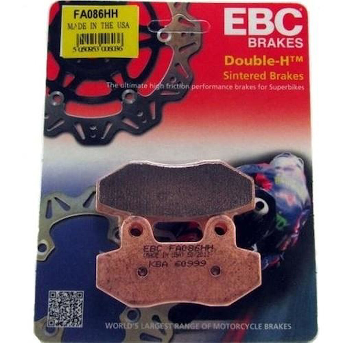 Ebc Fa086Hh 2005-2012 Hyosung GT 250 Naked Uyumlu Arka Fren Balatası Sinterli Balata