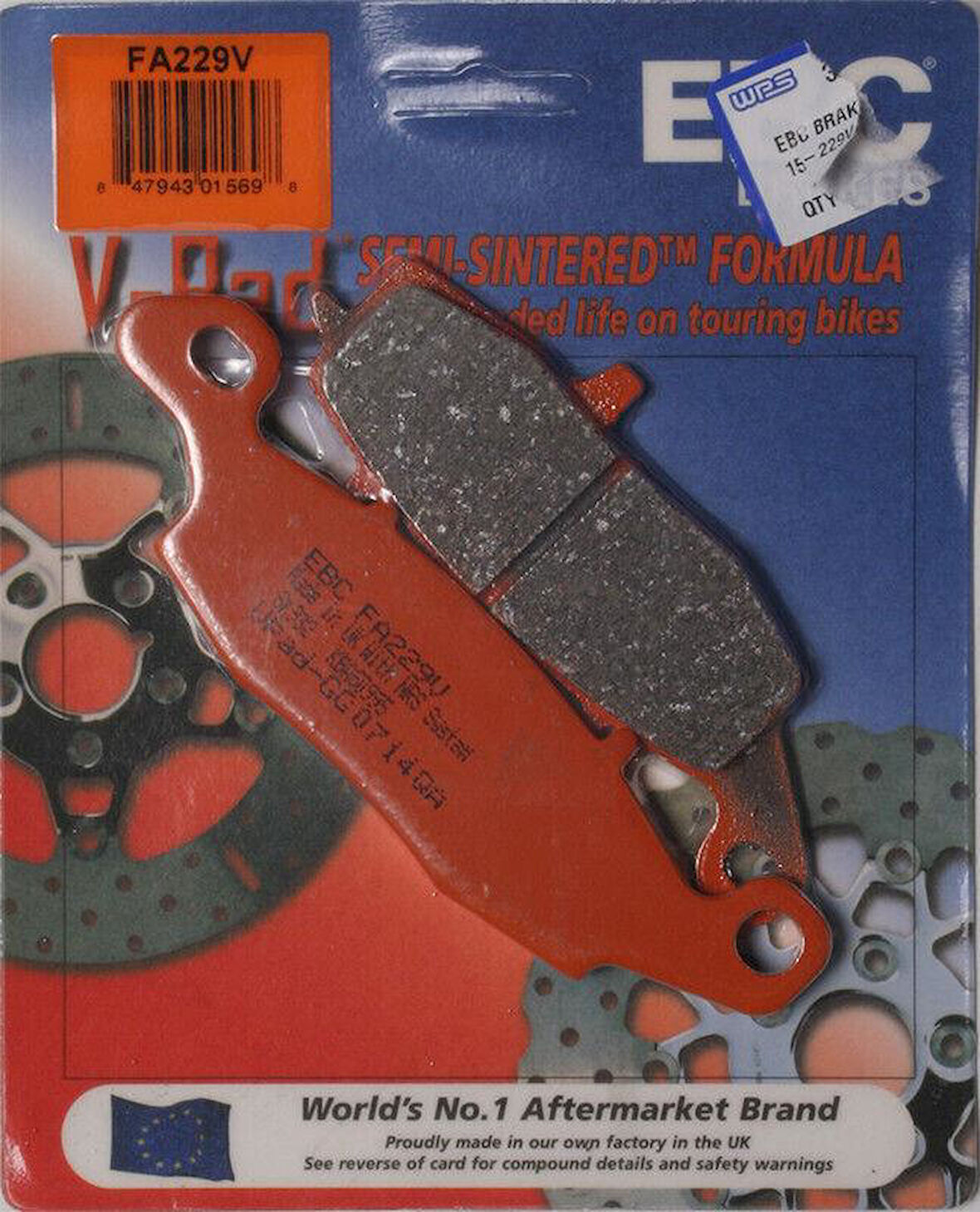 Ebc Fa229V 2004-2007 Kawasaki Z 750 S Uyumlu Ön Fren Balatası (Sol) Yarı Sinterli Balata
