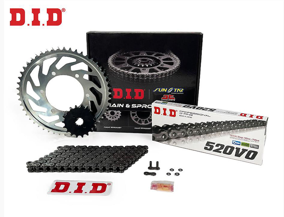 Did-Jt 2020 KTM 790 Duke Uyumlu Zincir Dişli Set Oring Zincir Çelik Renk