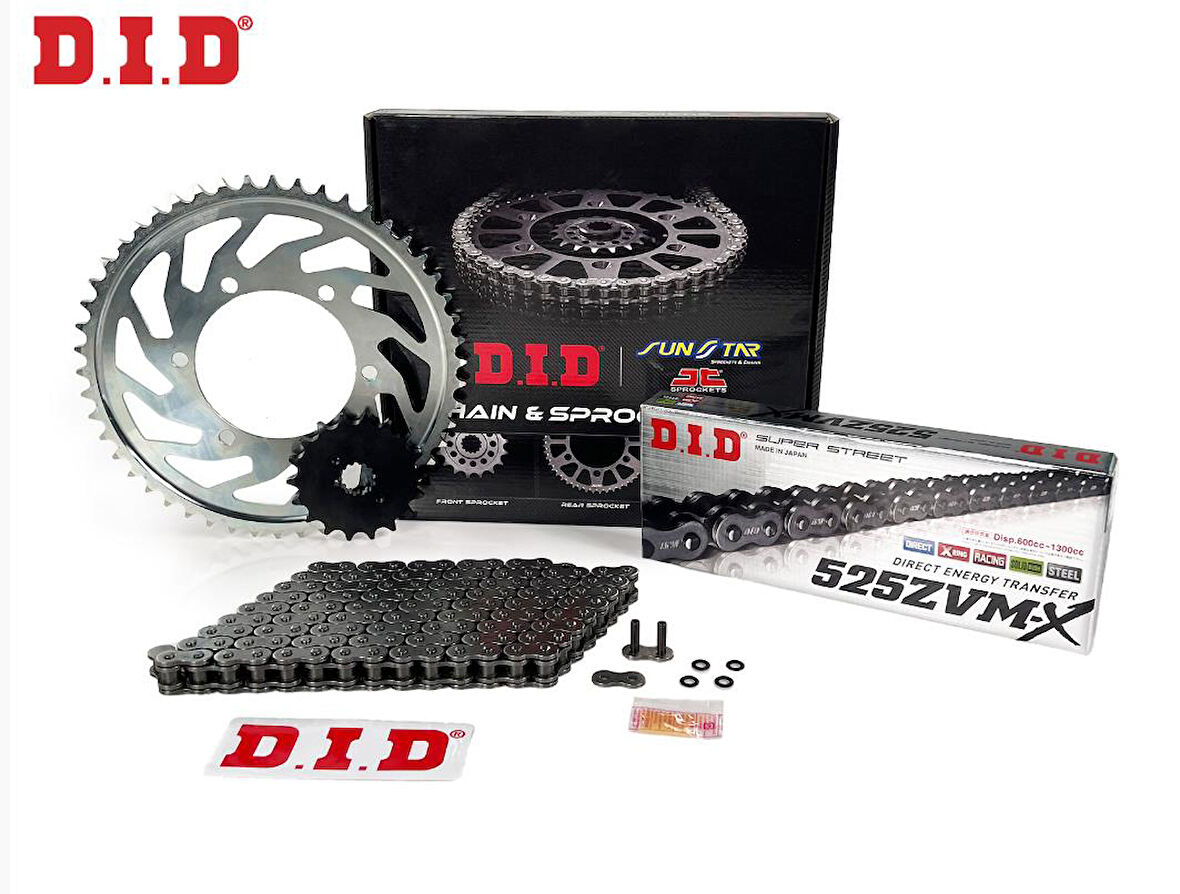 Did Zvm-x-Sunstar 2017-2022 KTM 1290 Super Adventure T Uyumlu Zincir Dişli Set Çelik Renk
