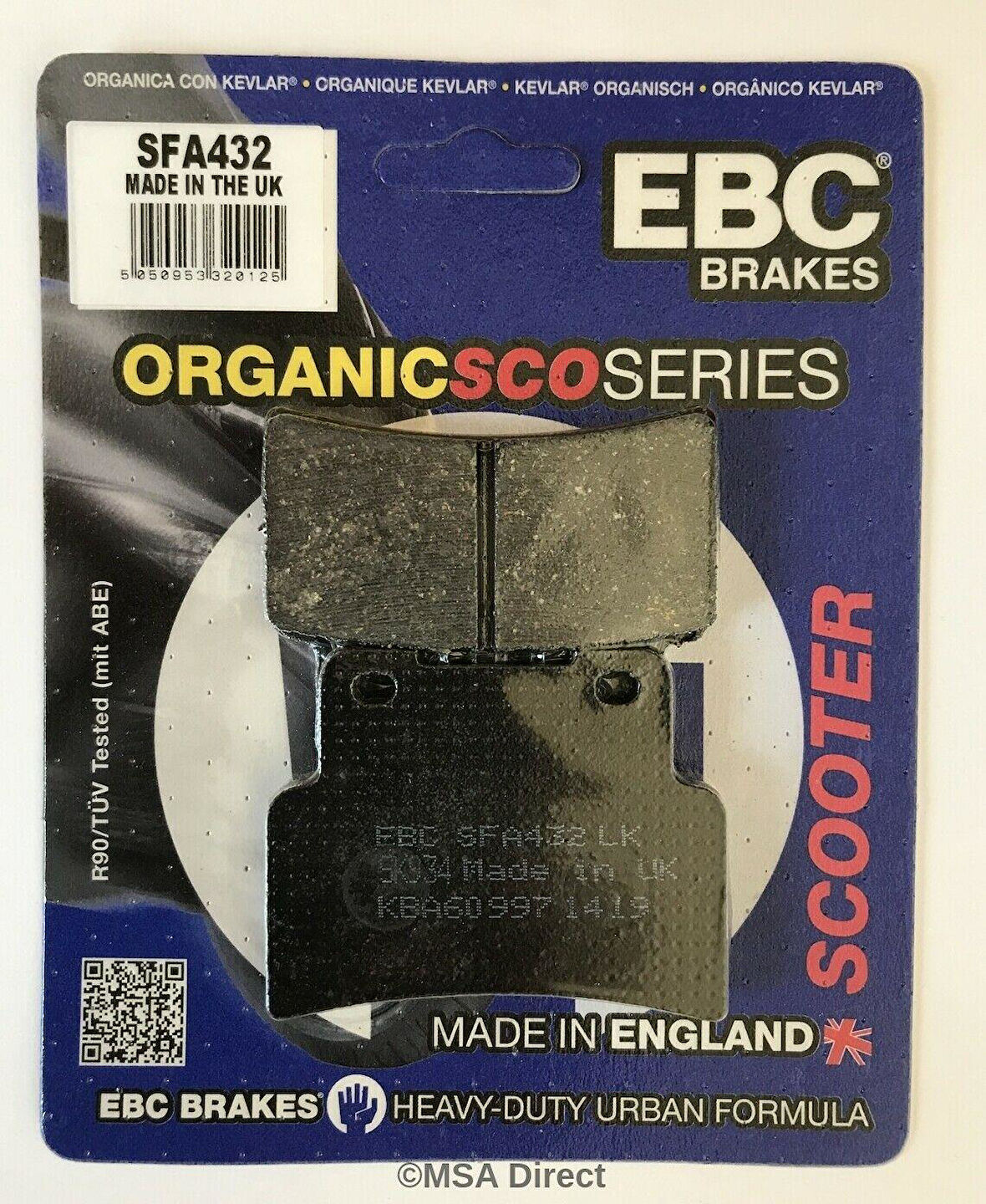 Ebc Sfa432 2017-2021 Kymco Xciting S 400 Uyumlu Ön Fren Balatası Organik Balata