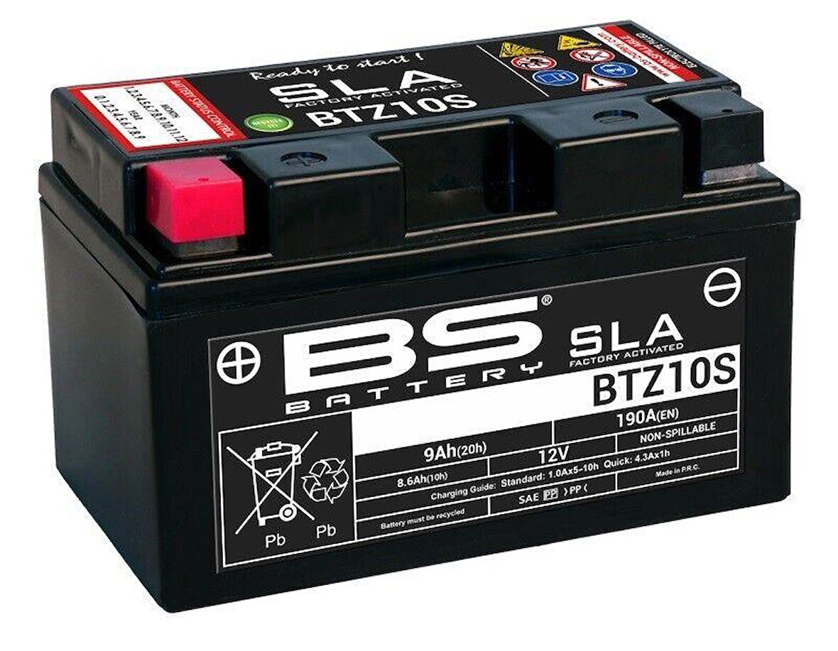 Bs Btz10s Sla 2005-2008 MV Agusta Brutale 910 R Uyumlu Akü Jel Akü