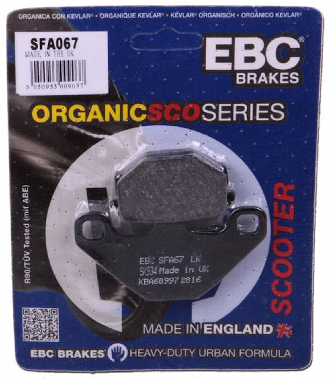 Ebc Sfa067 2014-2024 Peugeot Django 125 Uyumlu Arka Fren Balatası Organik Balata