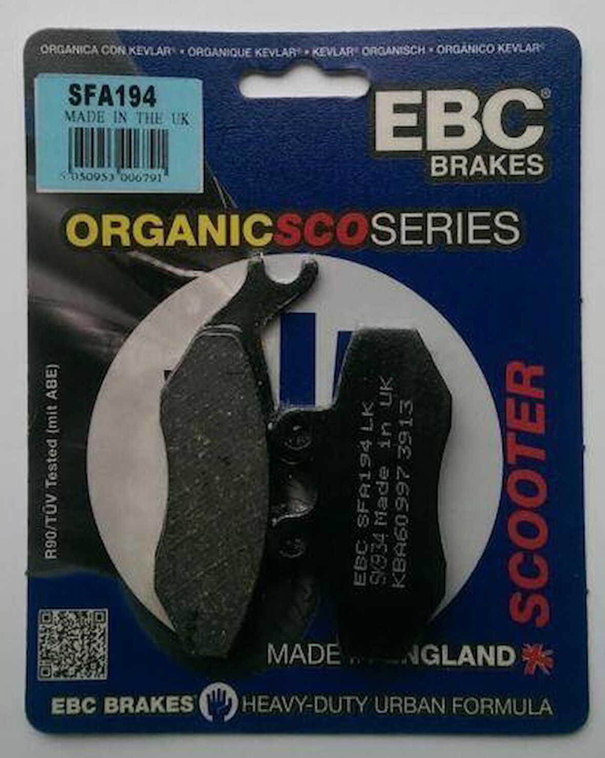 Ebc Sfa194 1998-1999 Piaggio Skipper 150 Uyumlu Ön Fren Balatası Organik Balata