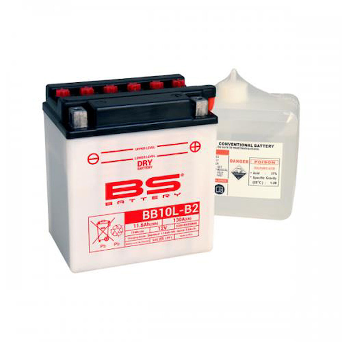 Bs Bb10l-B2 Dry 2004-2006 Piaggio X8 200 Uyumlu Akü
