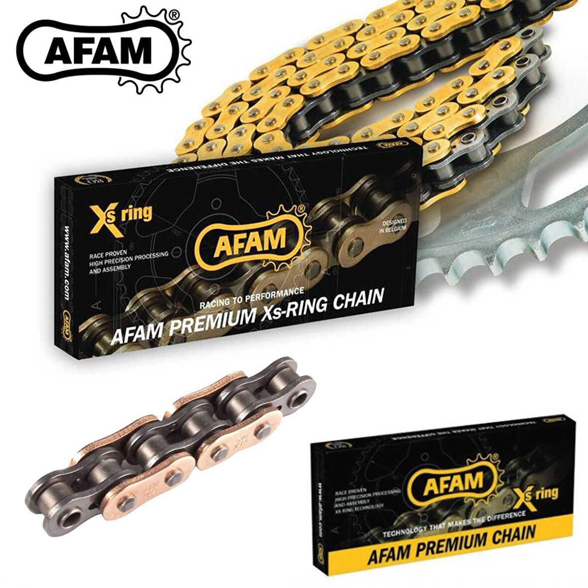 AFAM A520-106XMR3 2023-2024 CFmoto 450SR Uyumlu Zincir XMR3 Xring Çelik Renk