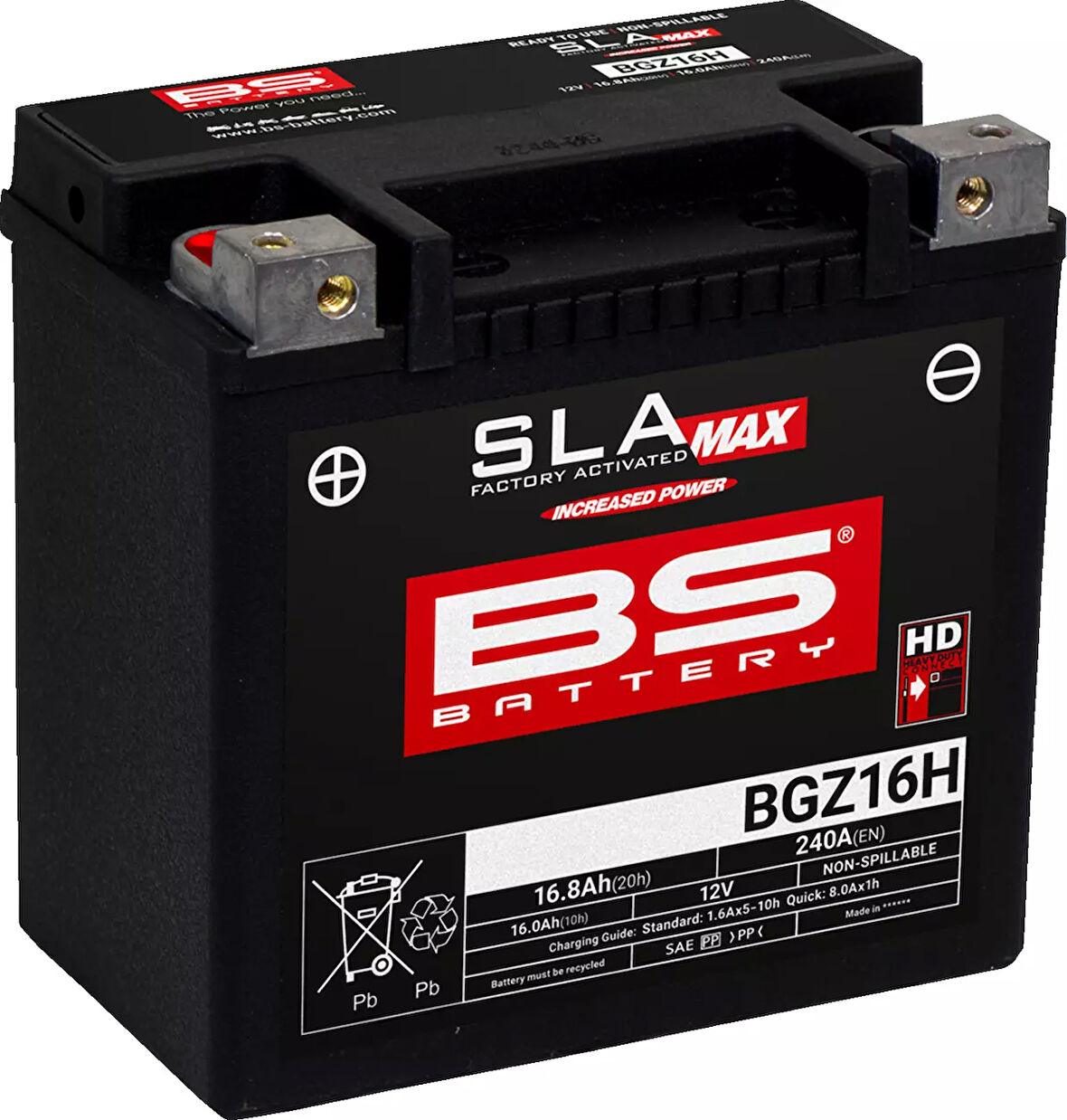Bs BGZ16H Sla Max 2007-2011 Piaggio X Evo 250 Uyumlu Akü Jel Akü