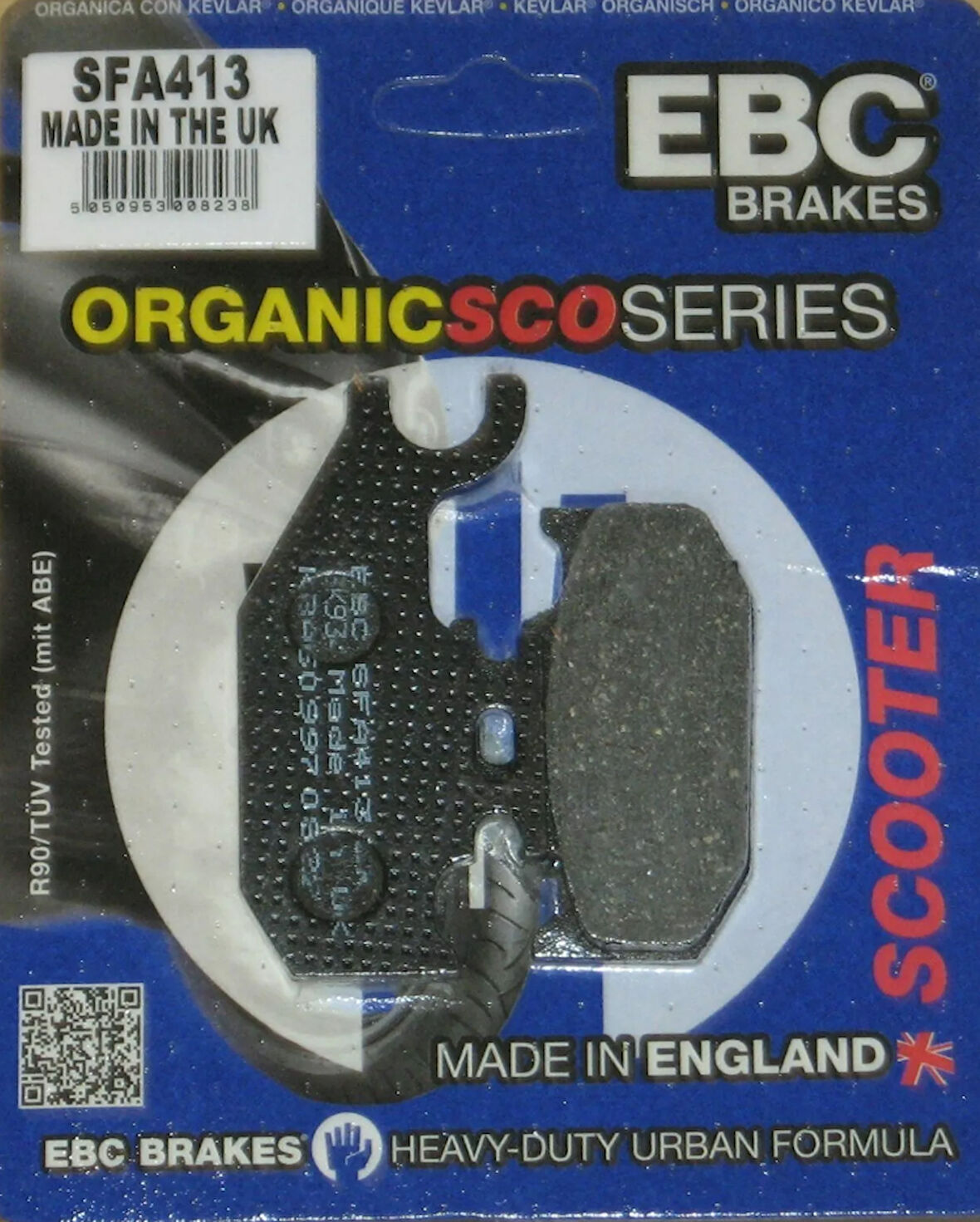 Ebc Sfa413 2007-2021 Suzuki Burgman UH 200 Uyumlu Arka Fren Balatası Organik Balata