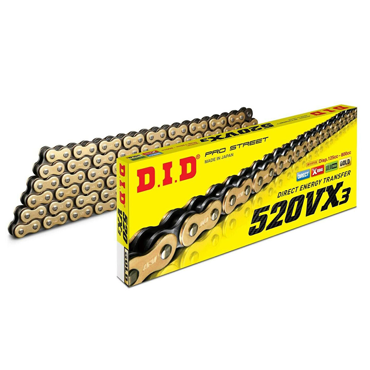 Did 525-116Vx3 2006-2019 Suzuki GSX-R 750 Srad Uyumlu Zincir Vx3 Xring Gold (Sarı) Renk