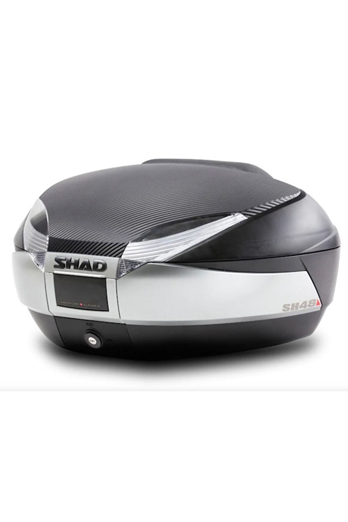 Shad Motosiklet Çanta - Topcase - Sh48 Arka Çanta Karbon Tıtanıum 48Lt (Sirt Dayama Dahi̇l)