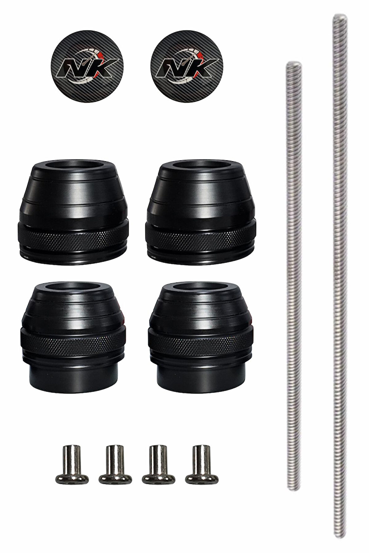 NK MOTORS Yamaha MT-07 2014-2024 Uyumlu Ön Arka Aks Koruma Takoz Seti