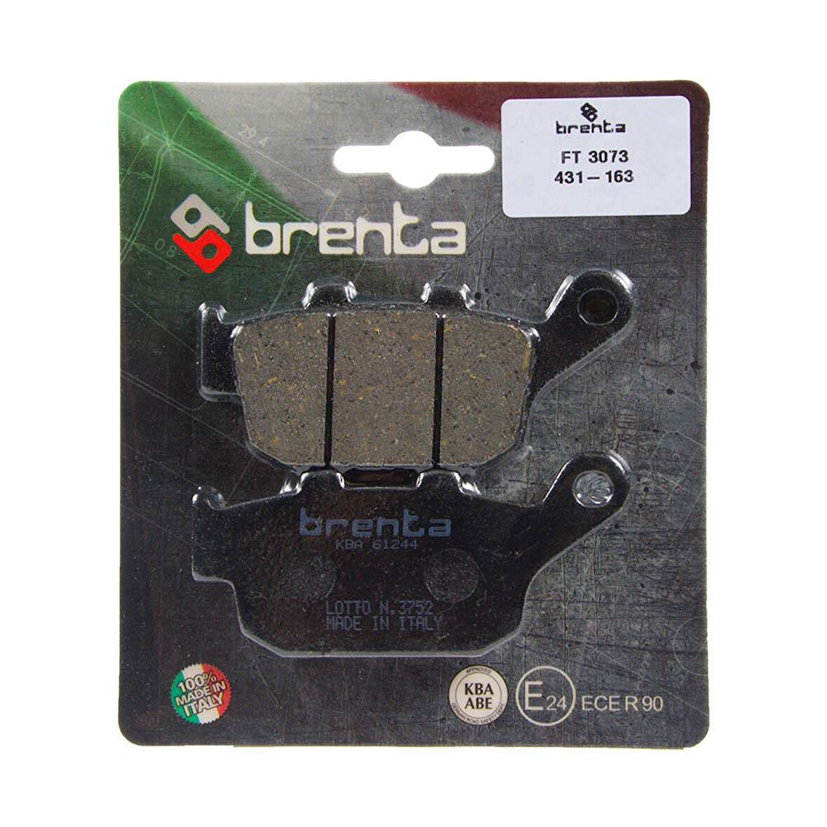 Brenta 431-163 2000-2005 Honda FES 250 Foresight Uyumlu Arka Fren Balatası Organik Balata