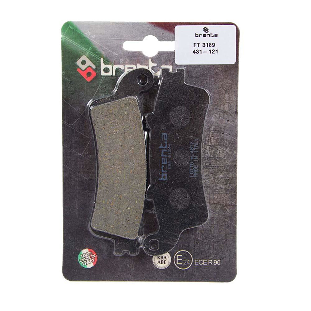 Brenta 431-121 2002-2010 Honda VFR 800 Uyumlu Arka Fren Balatası Organik Balata
