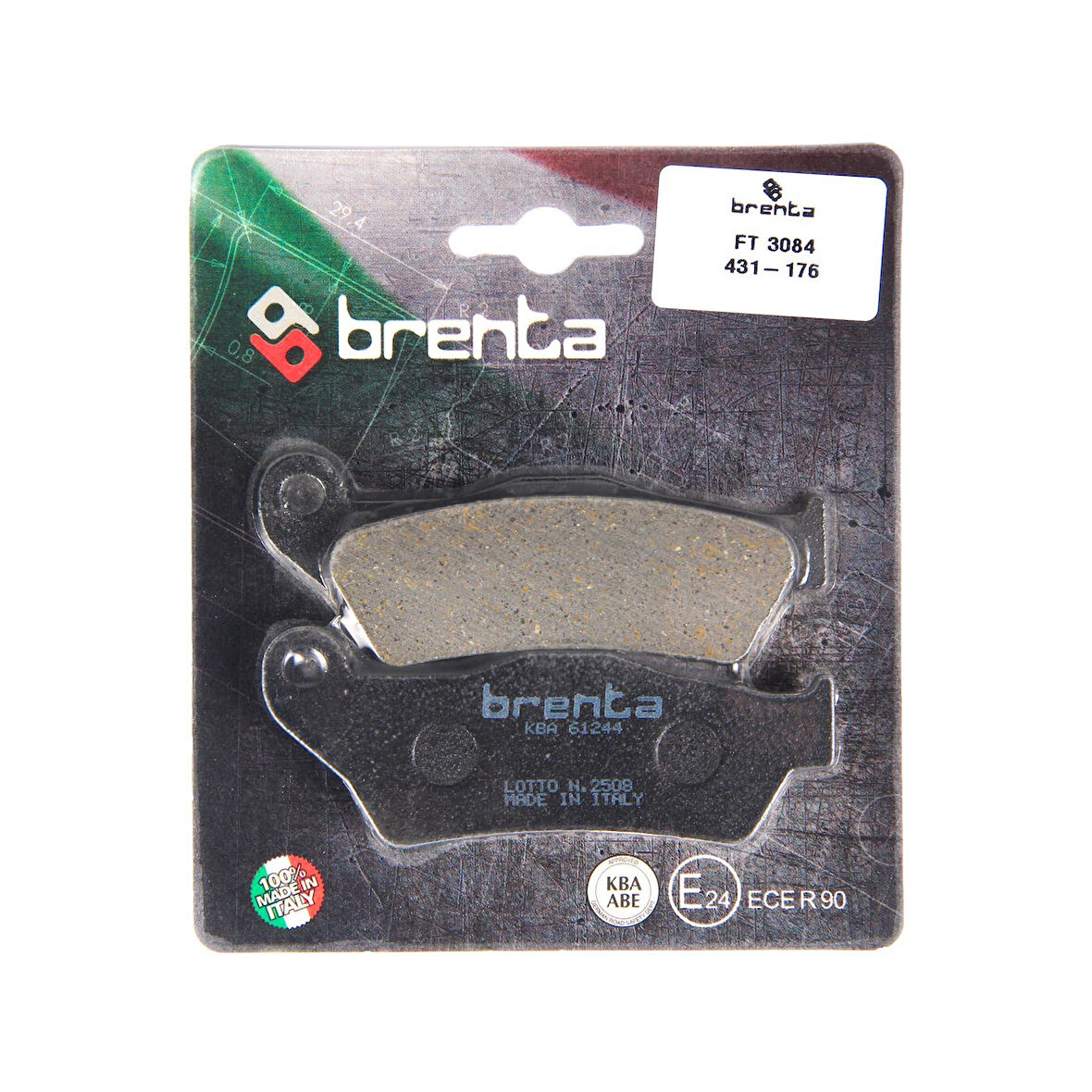 Brenta 431-176 2015-2022 BMW S 1000 XR Uyumlu Arka Fren Balatası Organik Balata
