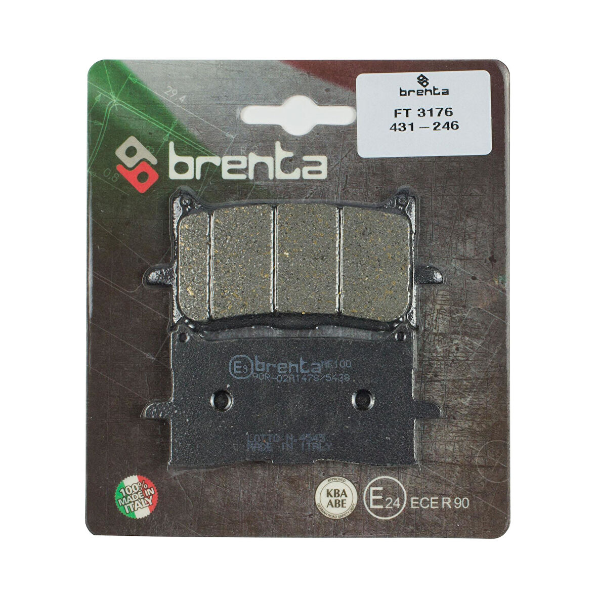 Brenta 431-246 2020-2022 Honda CRF1100L Africa Twin Adventure Sports DCT Uyumlu Ön Fren Balatası Organik Balata