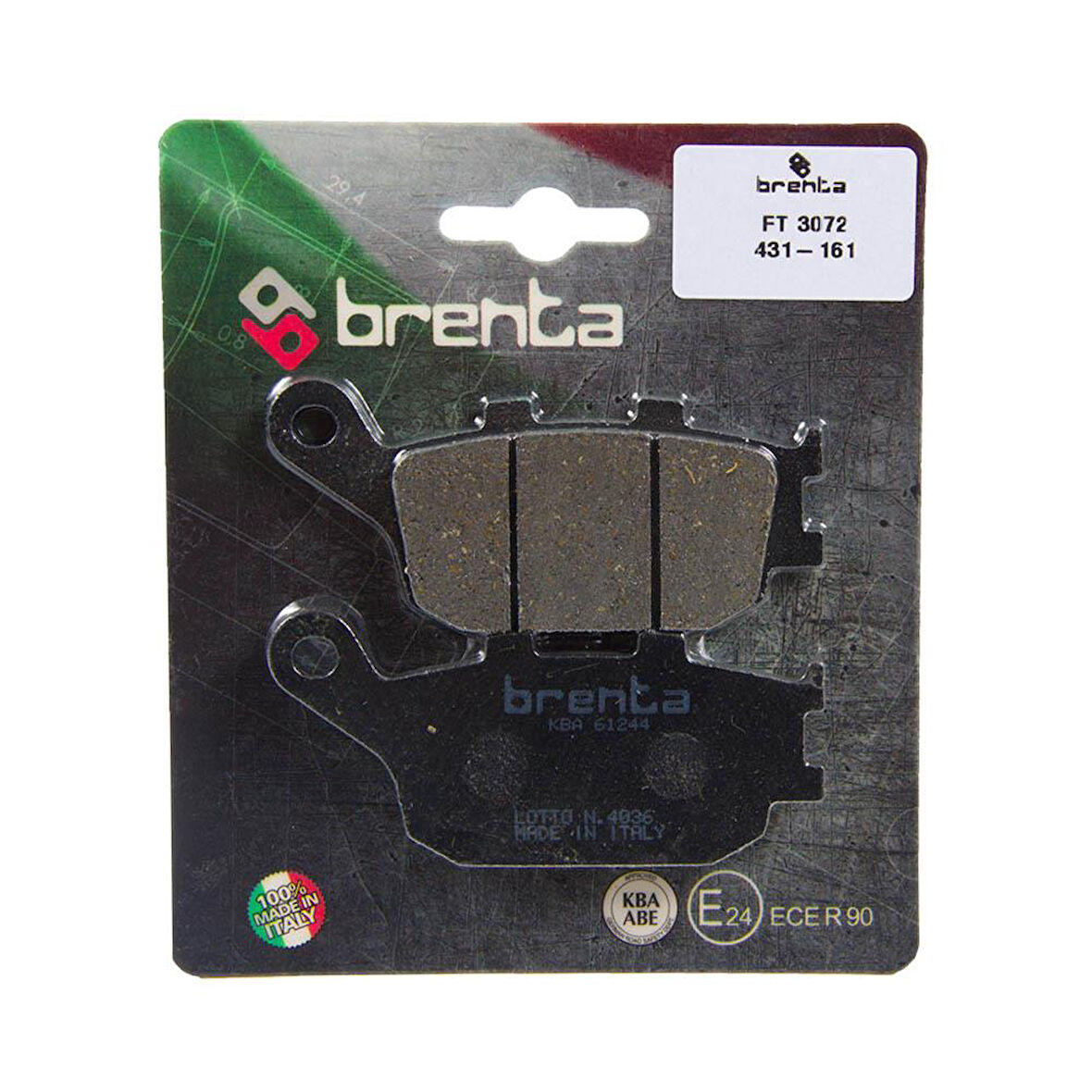 Brenta 431-161 2008-2011 Honda XL 700 Transalp Uyumlu Arka Fren Balatası (Abs li) Organik Balata