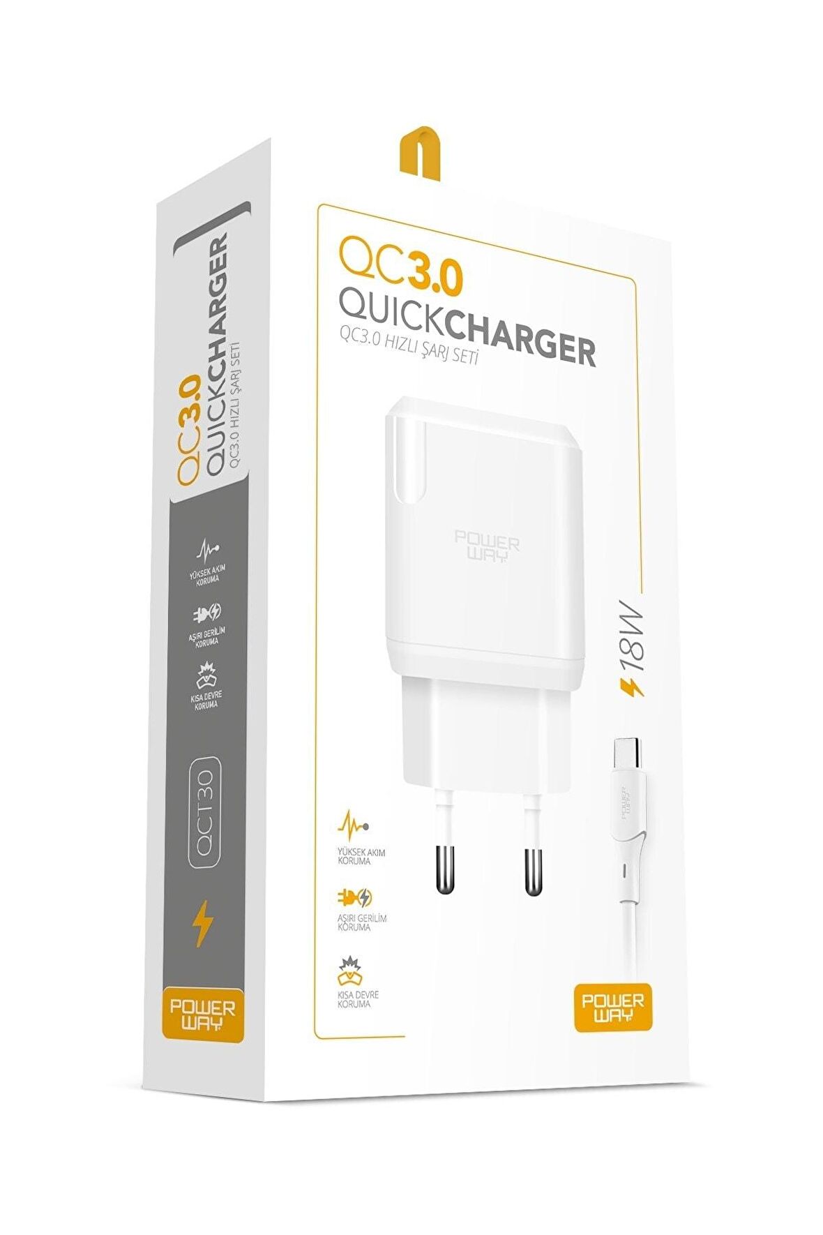 Powerway Qct30 18W Qc 3.0 Type C Şarj Aleti