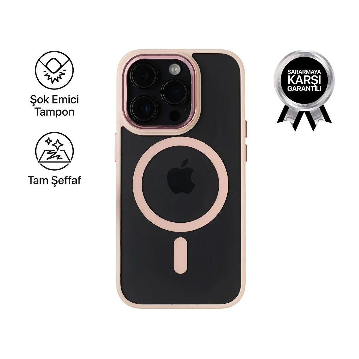 iPhone 14 Pro Max Telefon Kılıfı MagSafe Bold Pudra