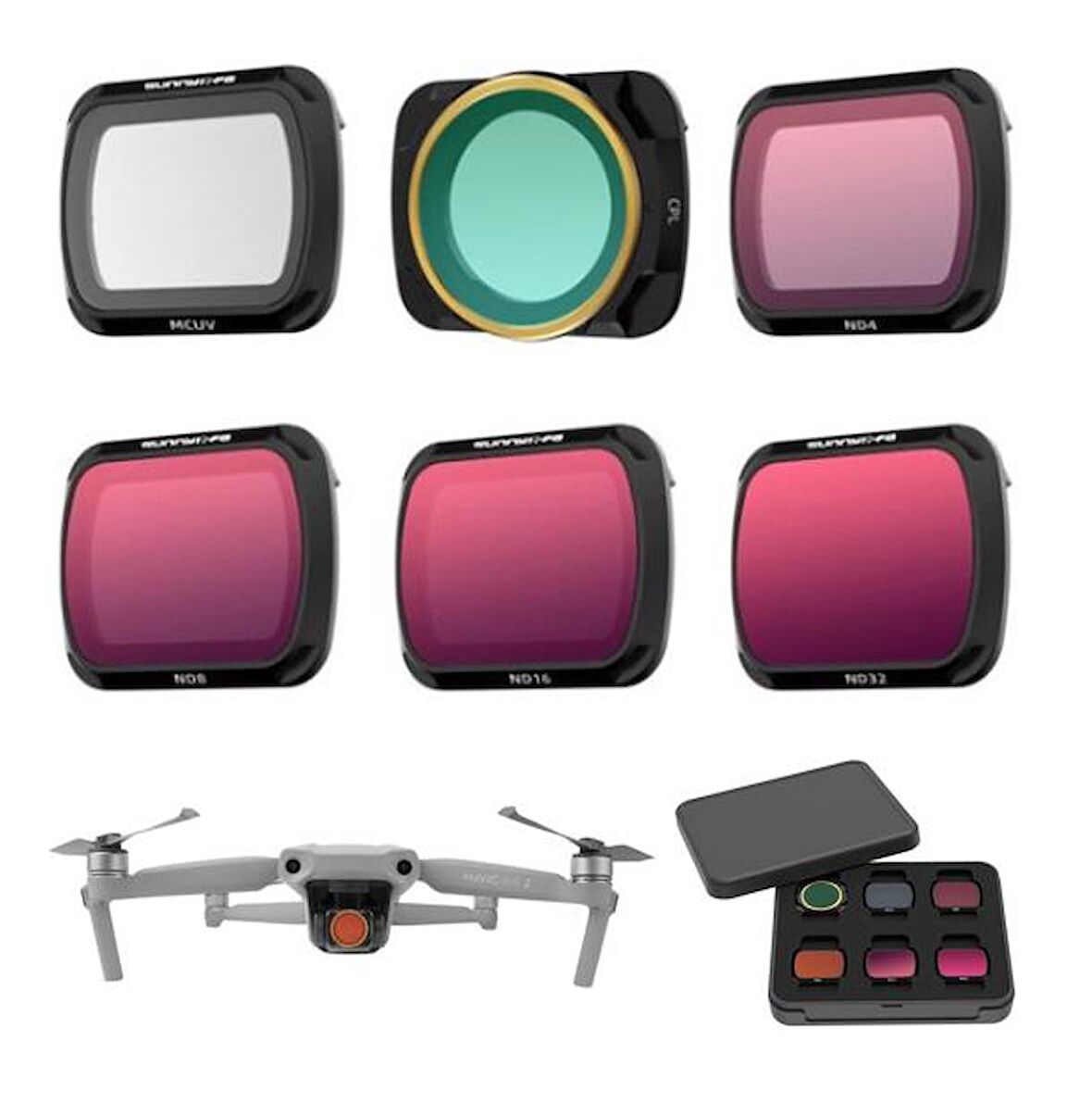 DJI Mavic Air 2 Lens Filtre Seti MCUV CPL ND4 ND8 ND16 ND32 