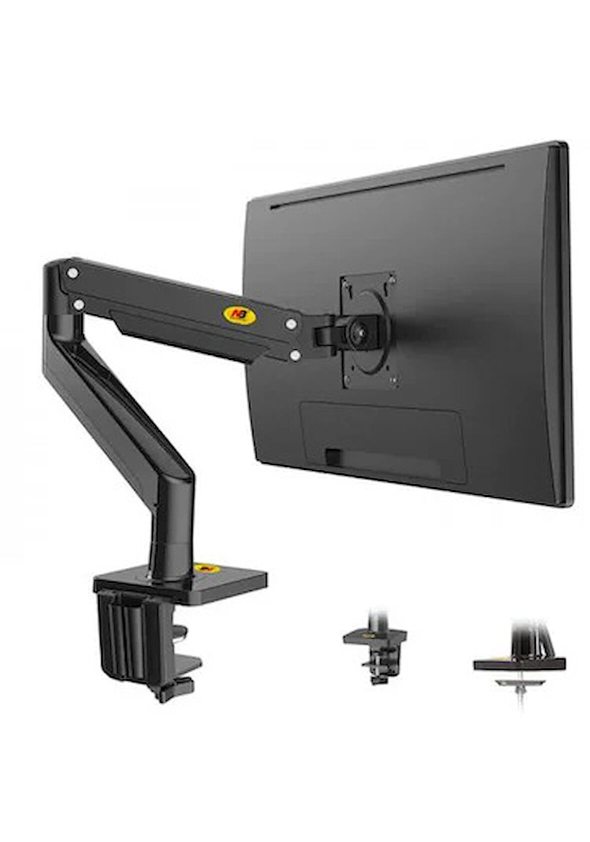 DailyTech North Bayou NB G40 Gaz Yay Kolu 22-40 İnç Ekran Masaüstü Monitör Tutucu 360 Döndürmek 3-15kg Düz Ekran Oval Ekran USB