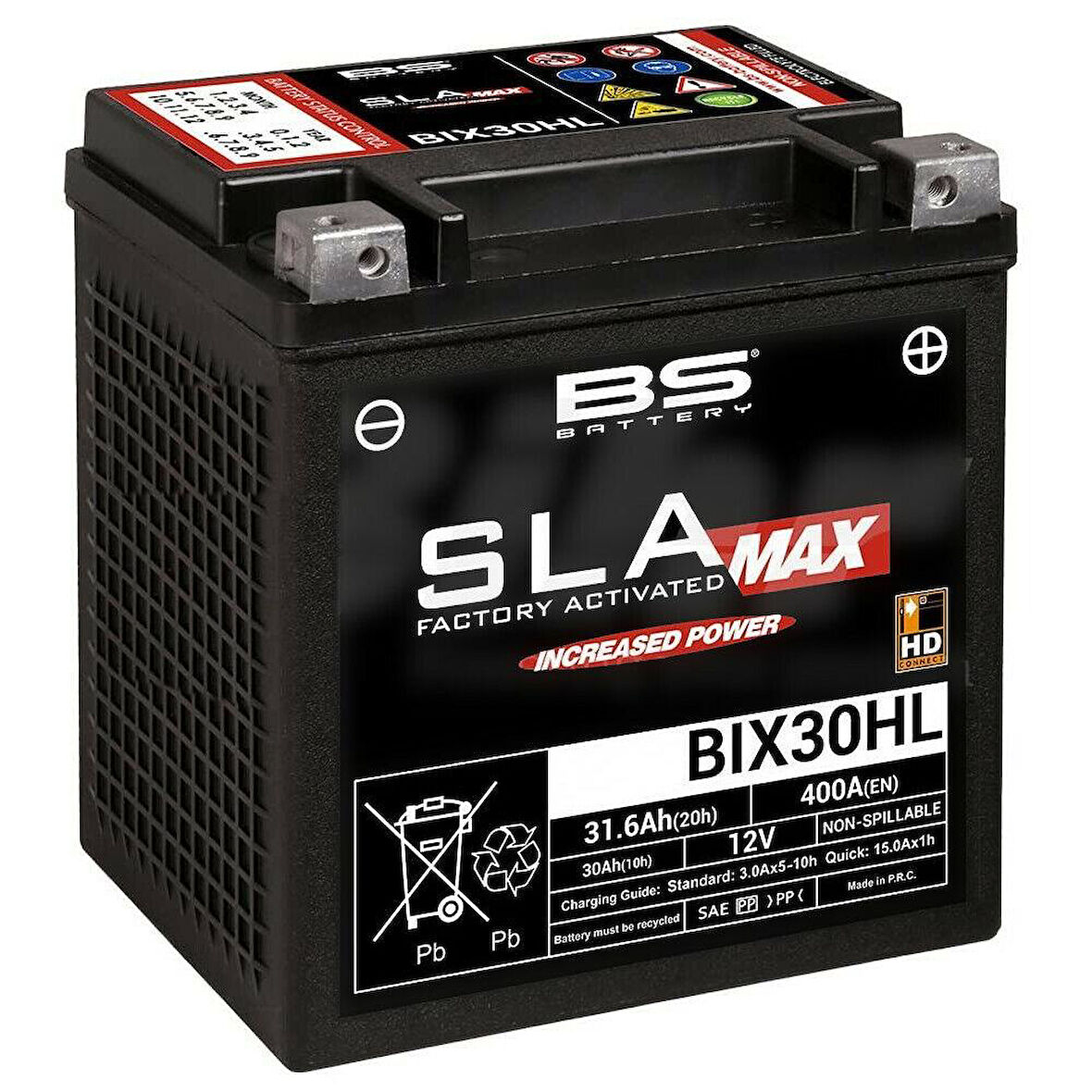 Bs Bıx30hl Sla Max 2015-2021 Harley-Davidson Freewheeler Uyumlu Akü