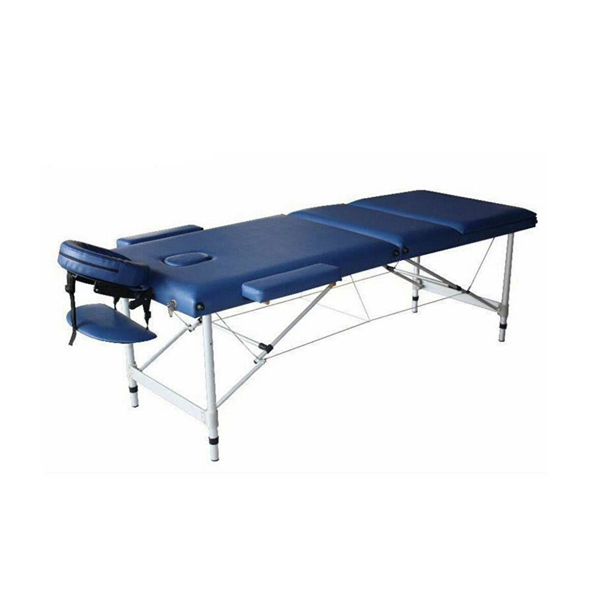 Masaj Yatağı Metal Masaj Sedyesi 3 Parçalı Mavi Renk
