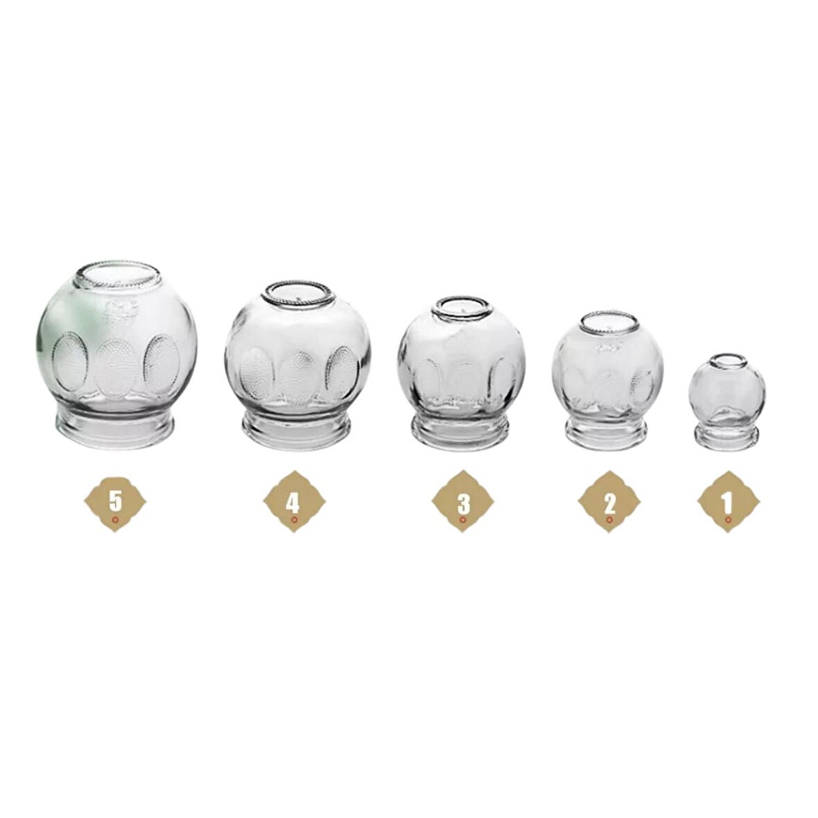 Cam Masaj & Hacamat Kupası 5'li Set