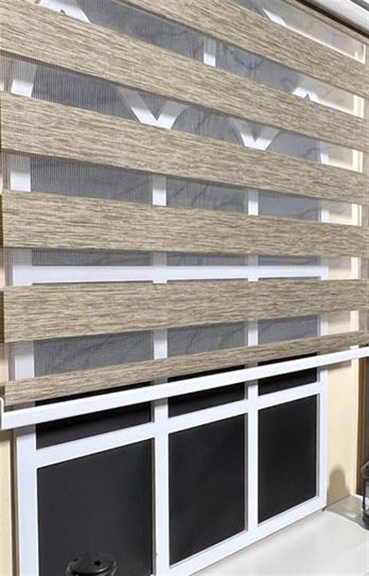 Zebra Stor Sert Plastik Kasalı Kahverengi Perde STB 400V05-PD