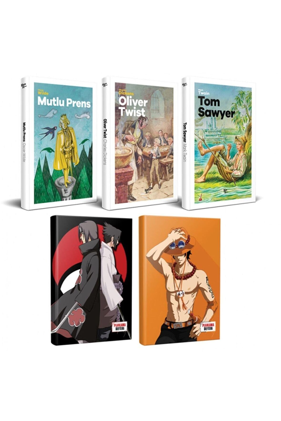 Çocuk Klasikleri 3 Kitap - Ace Ve Sasuke-Itachi Defter