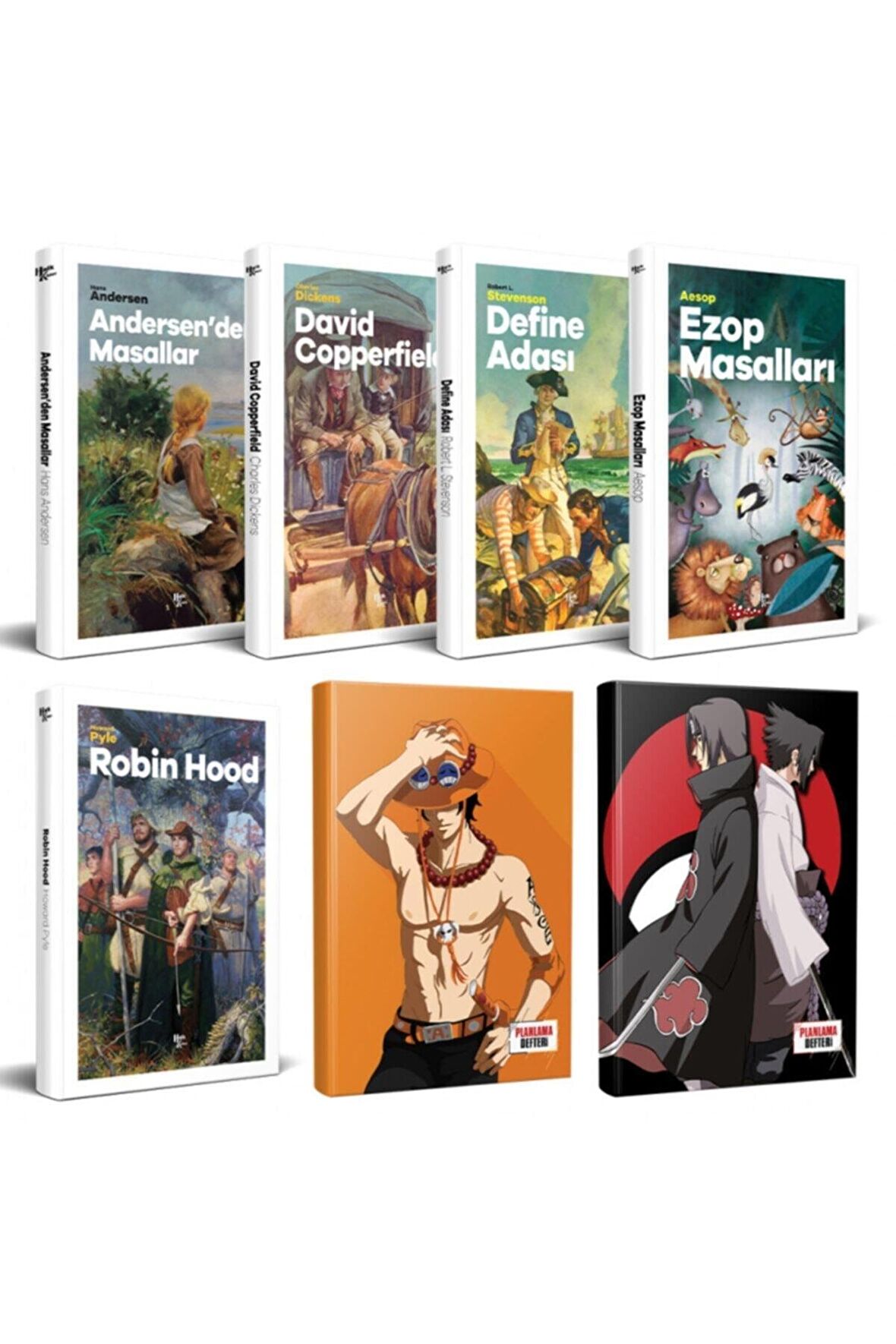 Çocuk Klasikleri 5Li Kitap - Ace Ve Sasuke-Itachi Defter