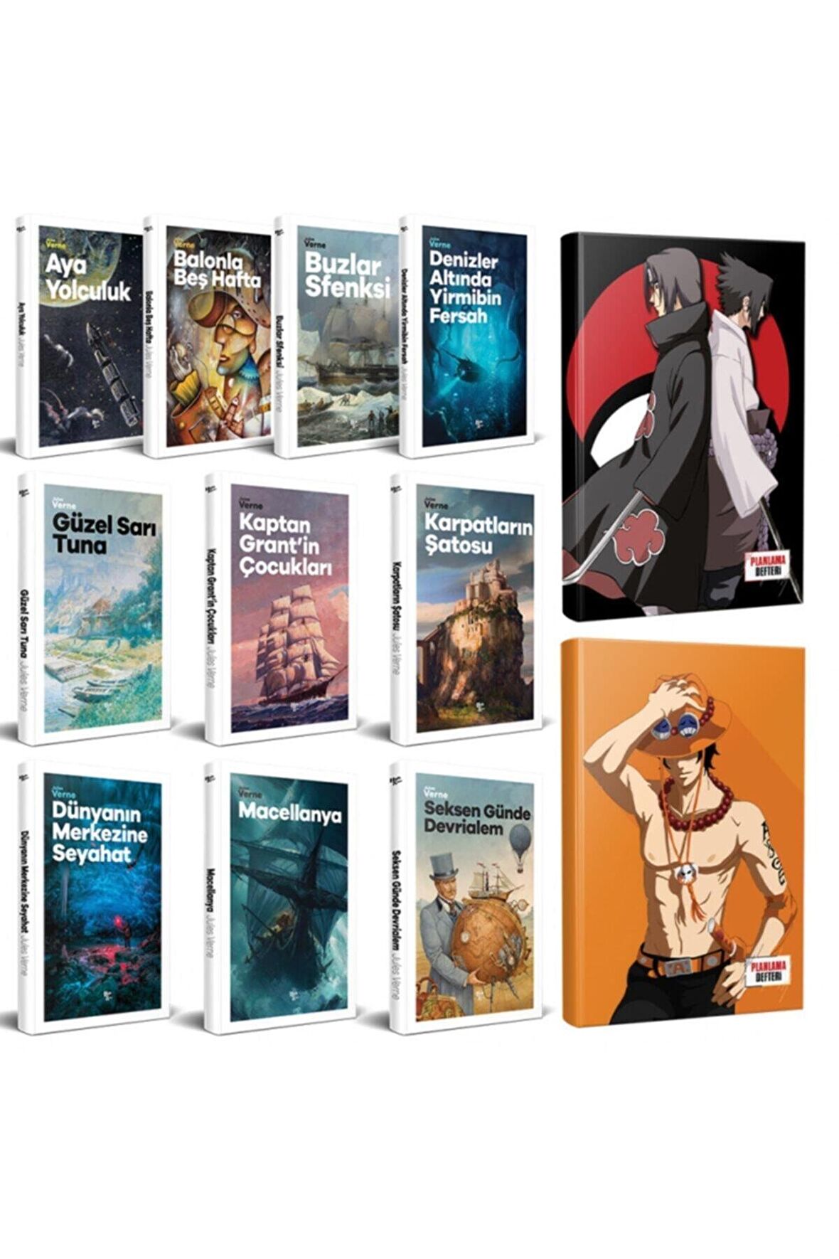 Çocuk Klasikleri 10 Kitap - Ace Ve Sasuke-Itachi Defter