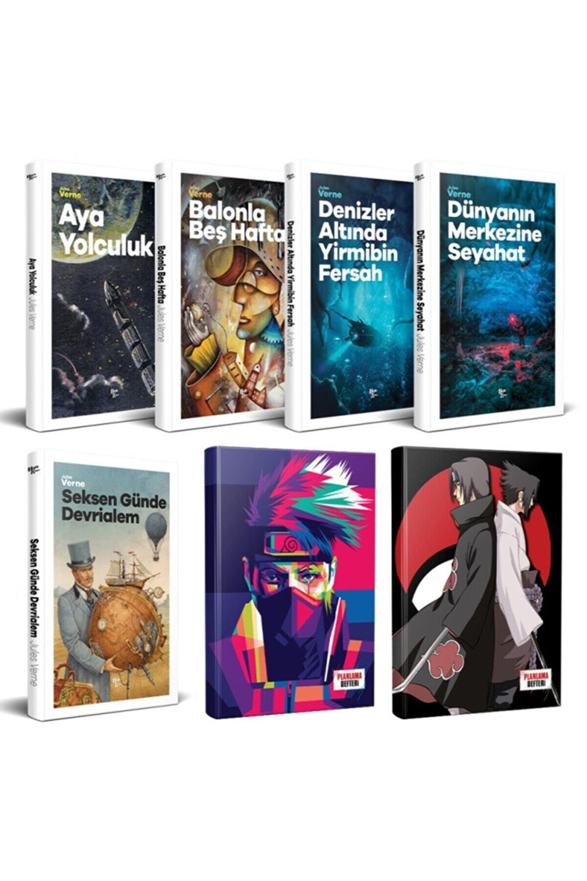 Çocuk Klasikleri Beşli Kitap - Naruto Ve Sasuke-Itachi Defter