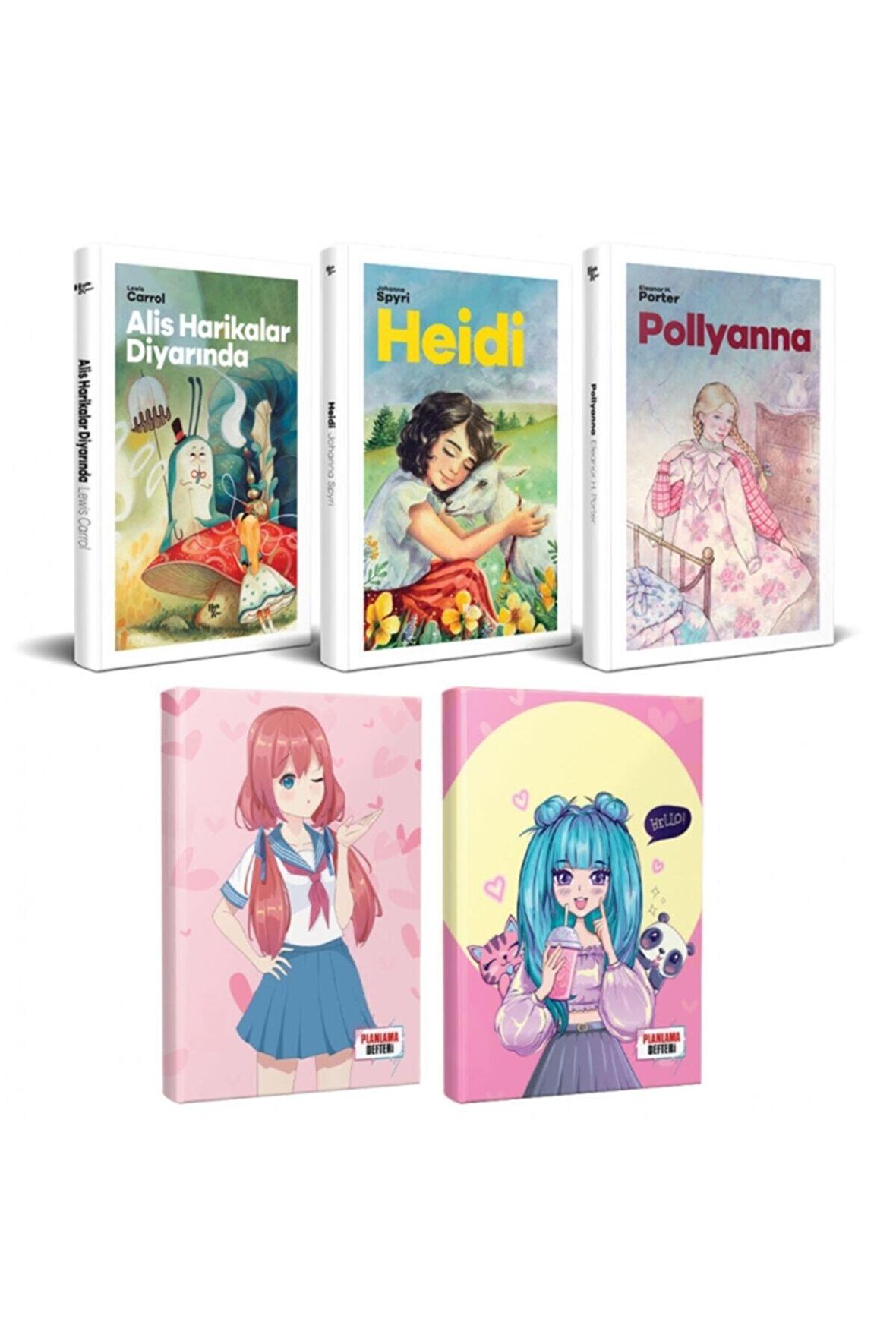 Çocuk Klasikleri Üç Kitap - Flying Kisses Ve Catgirl Defter