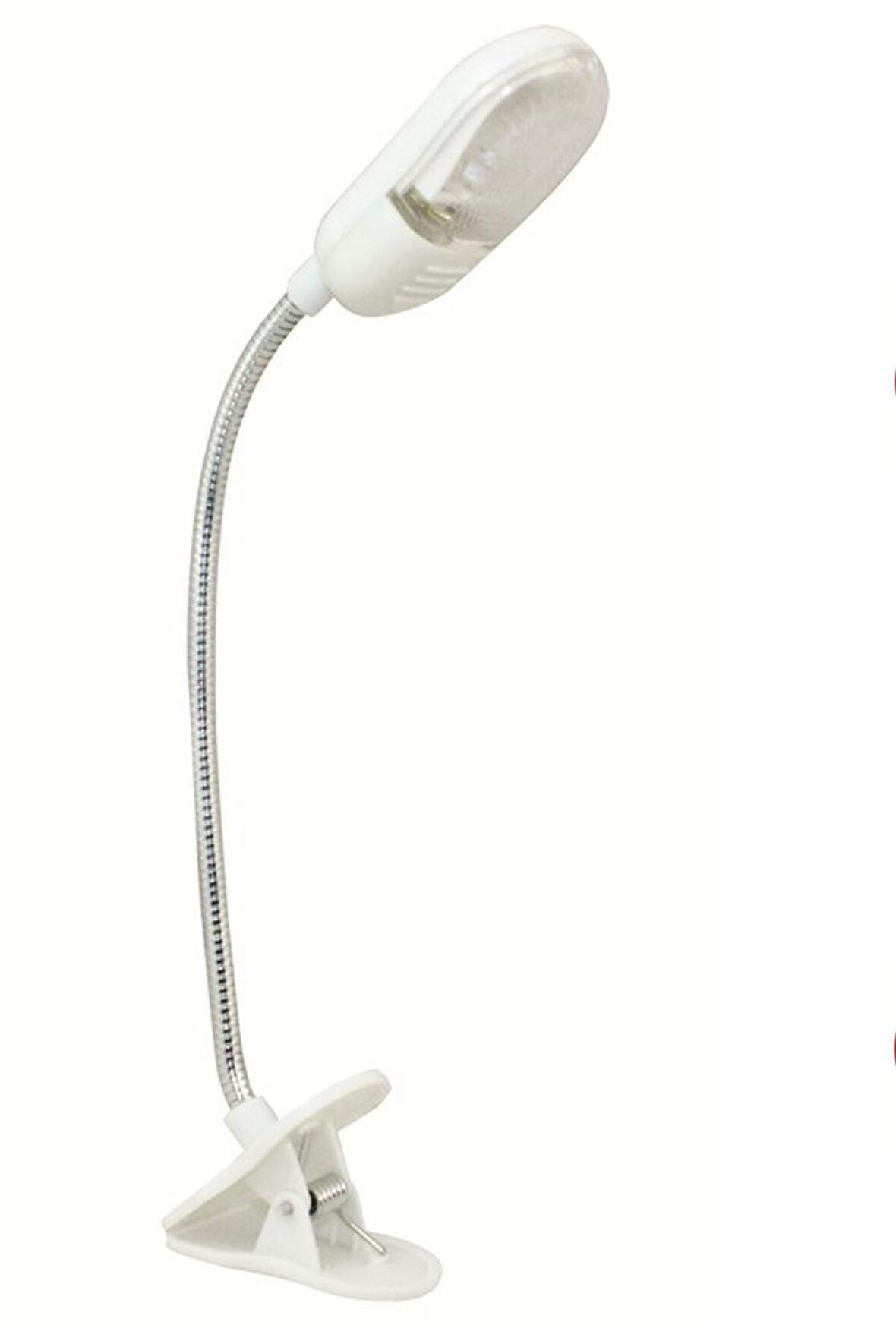 Mandallı Pilli Ledli Gece Yatakta Kitap Okuma ve Aydınlatma Lambası Işığı (Mini Masa Lambası)