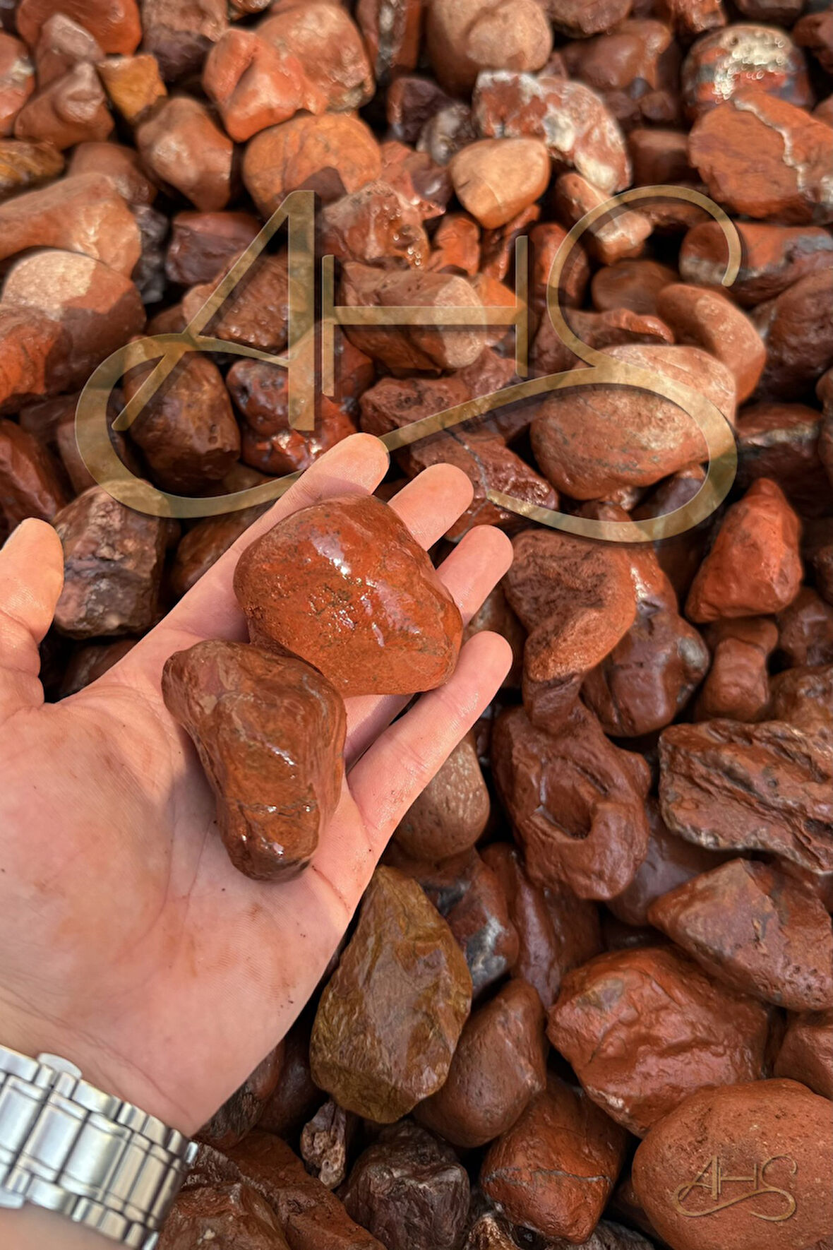 Kırmızı Bordo Dolomit Çakıl Taşı 6-10 Cm 5 Kg Dekoratif Bahçe Peyzaj Saksı Akvaryum Teraryum 