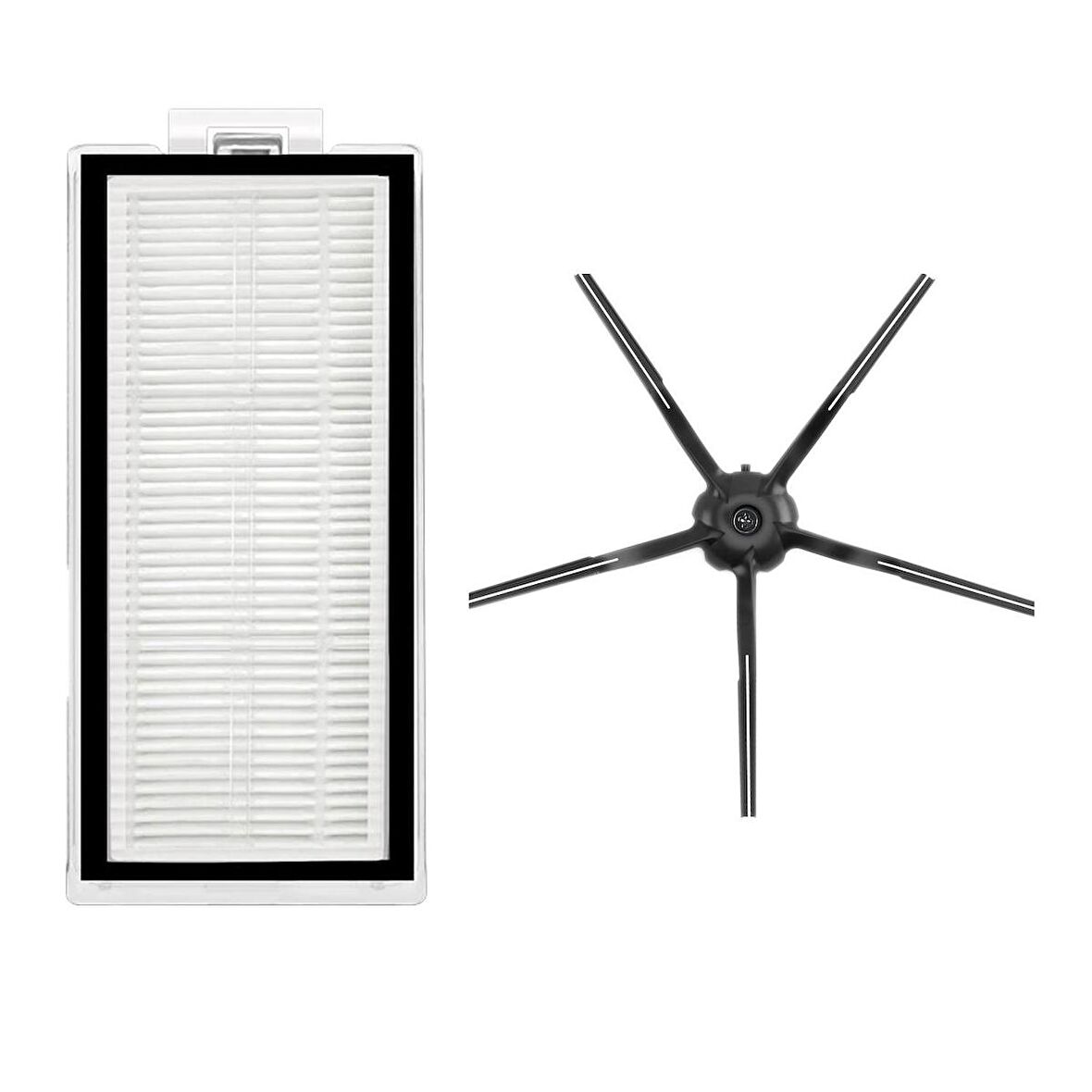 Roborock Q7 hepa filtre 1 Adeti S5 Max Siyah Yan Fırça 1 Adet