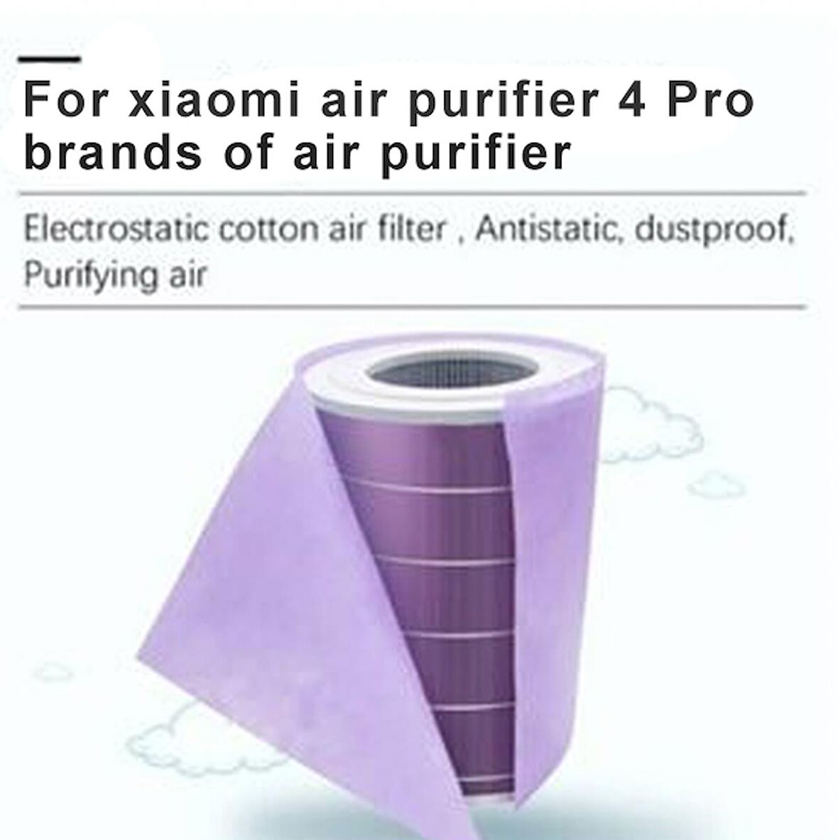 Filterhauz Xiaomi Mi Uyumlu Air Purifier 4 Pro İçin Toz Tutucu Filtre 6 Adet
