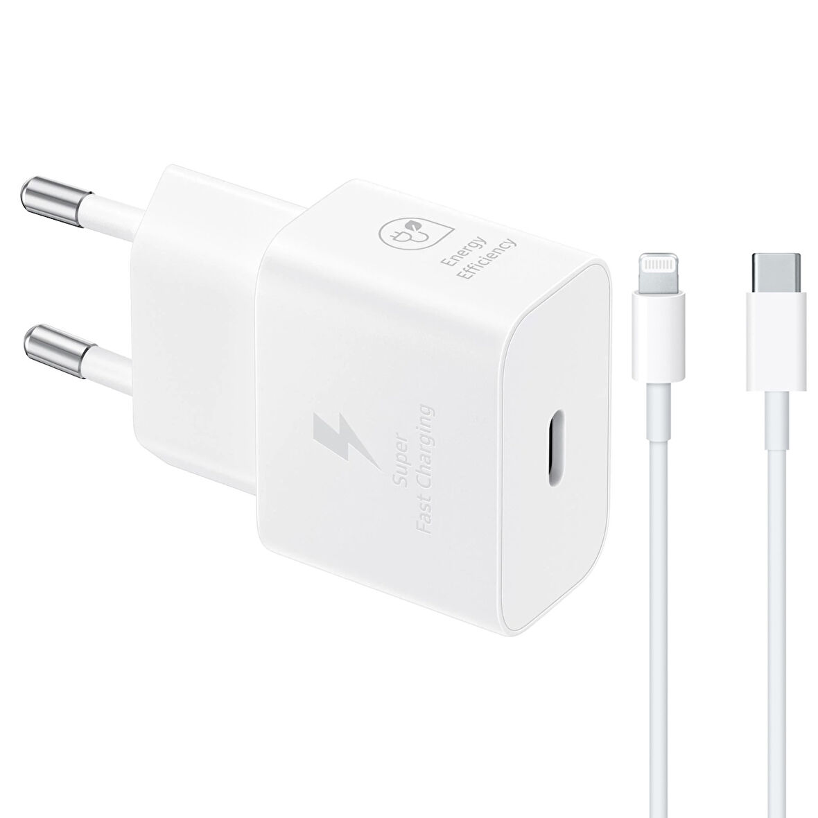 Samsung T2510N İphone Lightning Şarj Aleti Beyaz 3m Type-C to Lightning Kablo