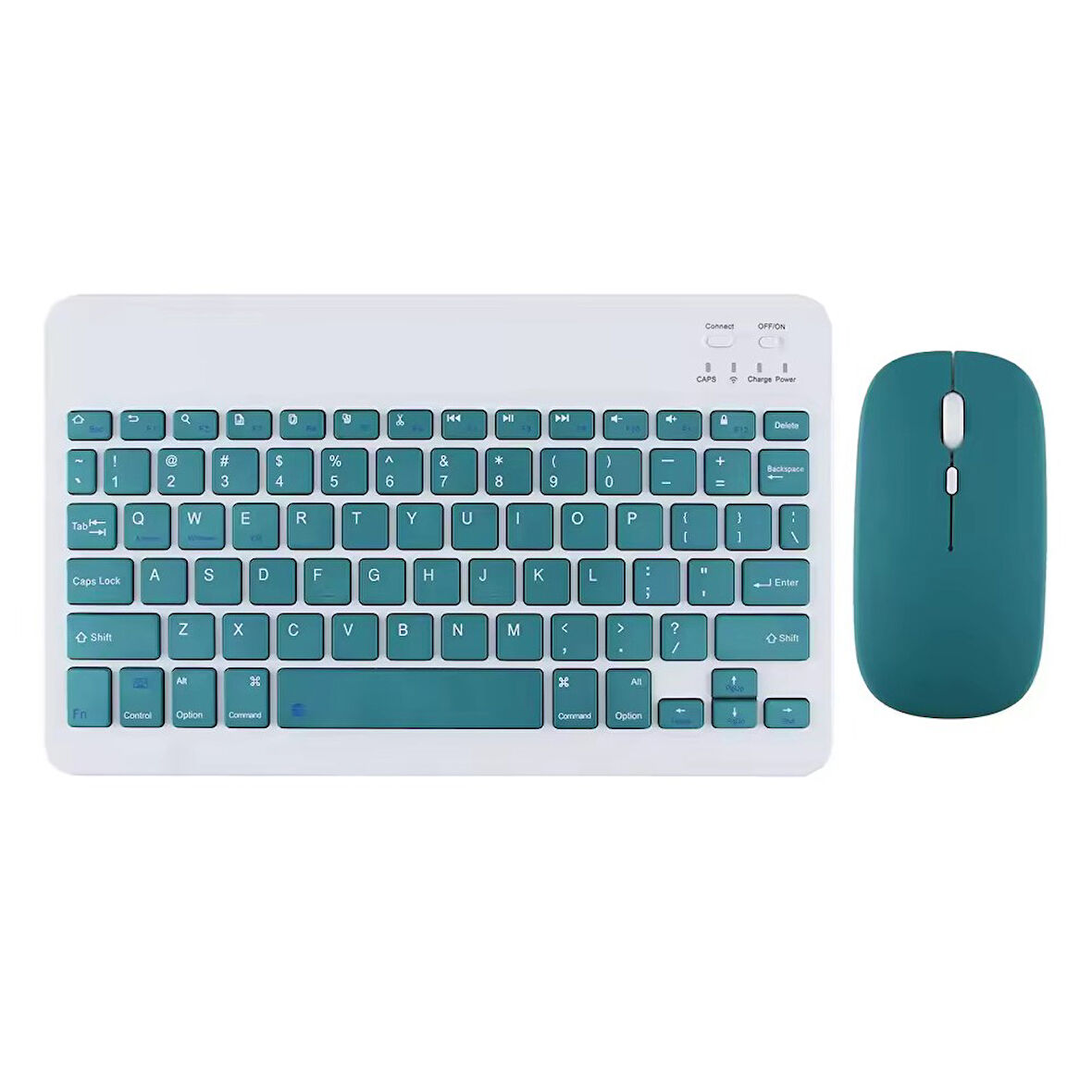 ScHitec Kablosuz Klavye ve Mouse Set Type-C Şarjlı Bluetooth 2.4G Bağlantlılı Yeşil