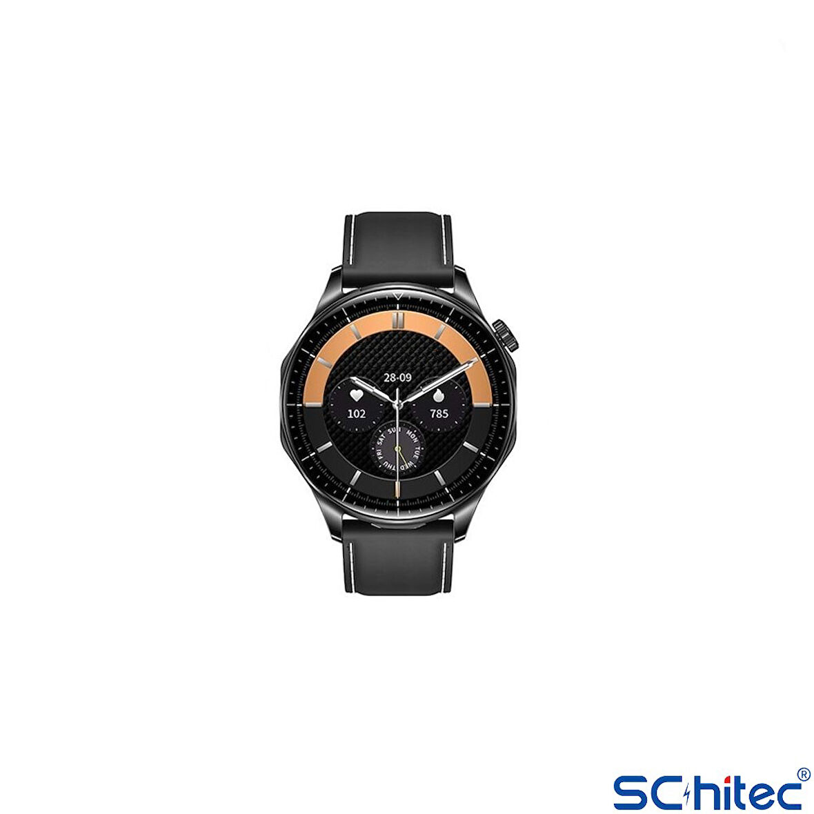 ScHitec Watch Ultra 12 Amoled Ekran WaterProof Akıllı Saat 3 Kordonlu Siyah
