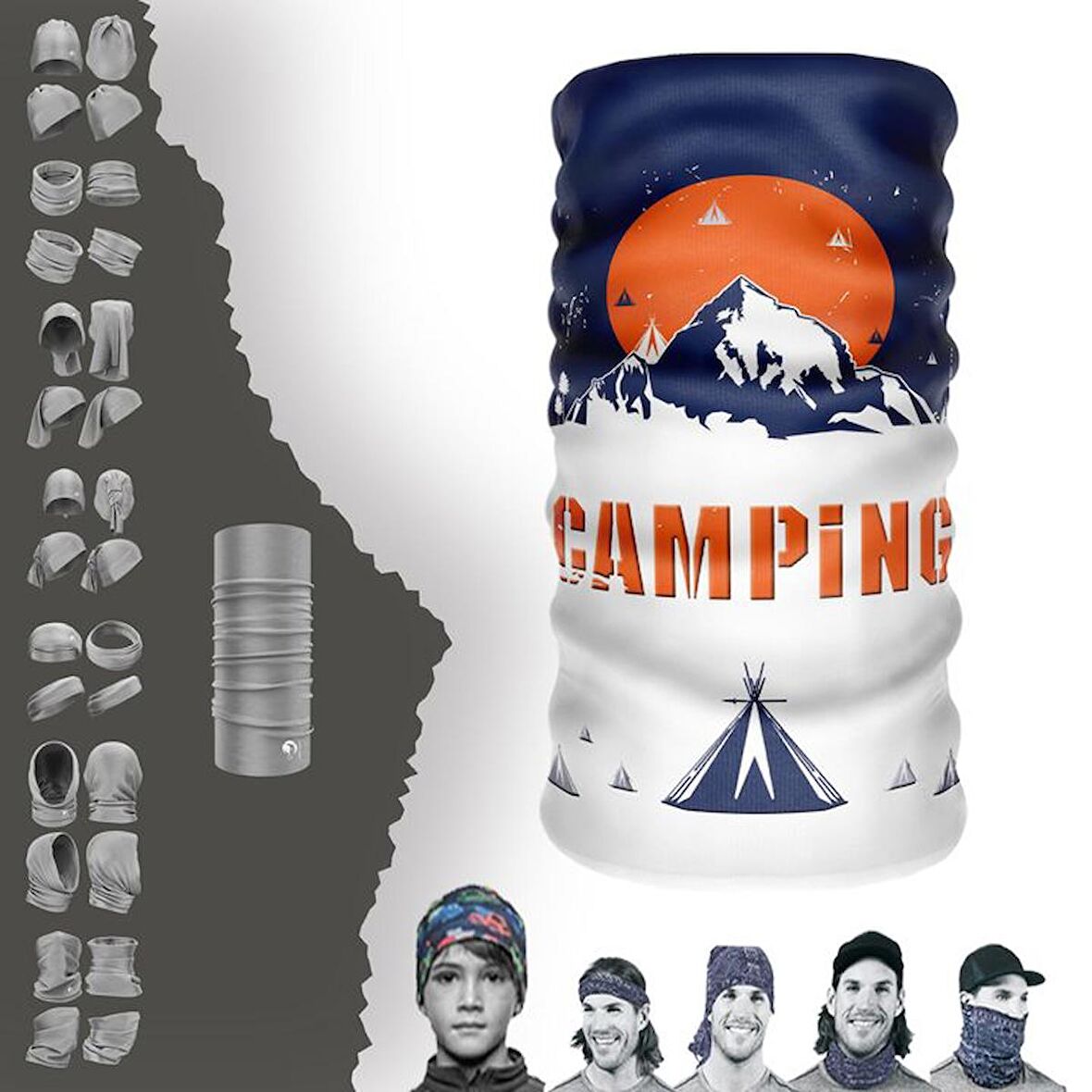 Camping/Kampçılık Boyunluk Bere Bandana Maske Bone Toka Saçbandı