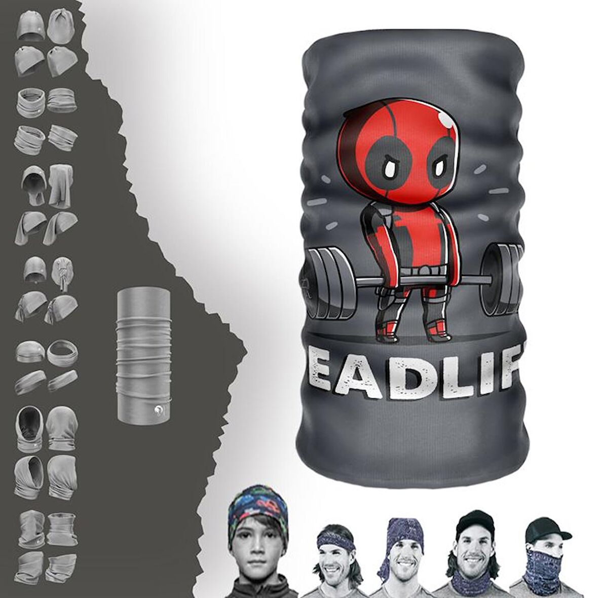 Deadlift Boyunluk Bere Bandana Maske Bone Toka Saçbandı