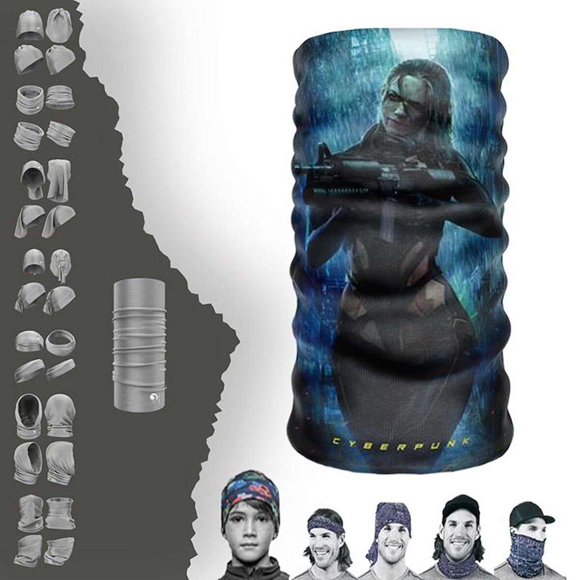 Kadın Asker Boyunluk Bere Bandana Maske Bone Toka Saçbandı