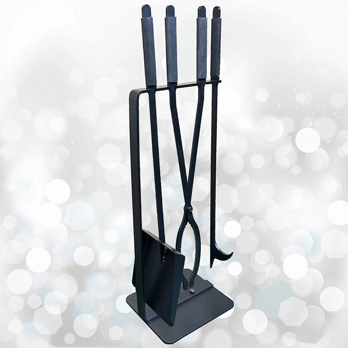 Şömine Seti Kürek Maşa Ateş Demiri Takımı Soba Şömine Aksesuar Set