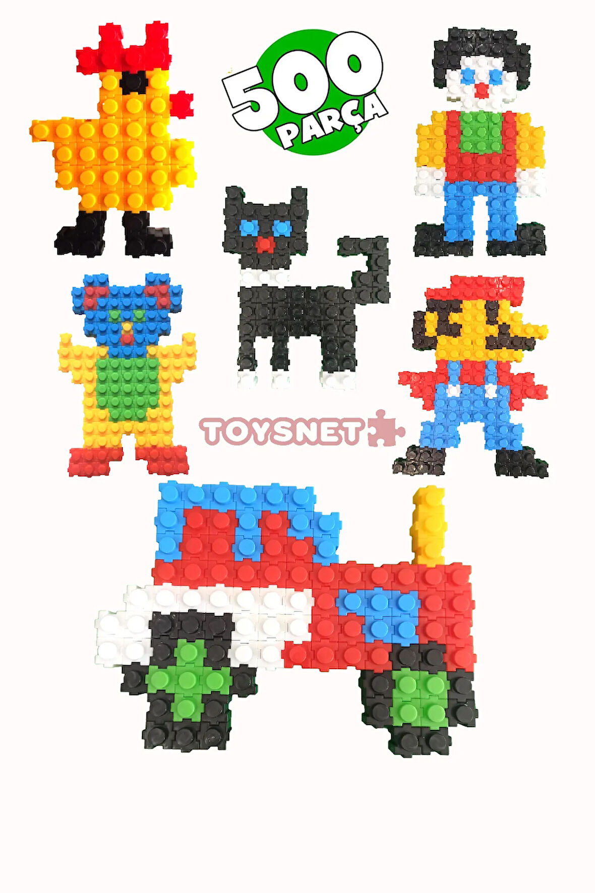 Tiktak 500 Parça Lego Oyuncak Eğitici Çocuk Oyuncakları