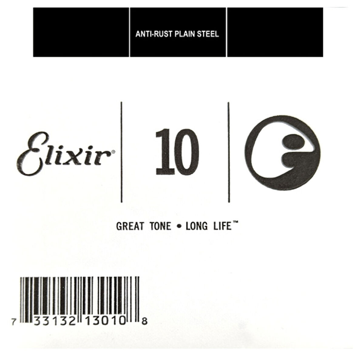 Elixir 13010 Tek Gitar Teli 0,10 Anti-Rust Plain Steel Single Guitar String - 010