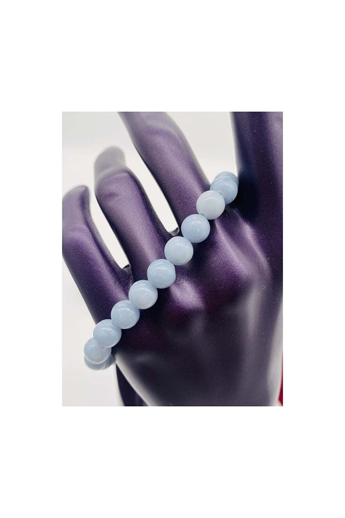 Anjelit Taşı Doğal Taş Bileklik-8mm