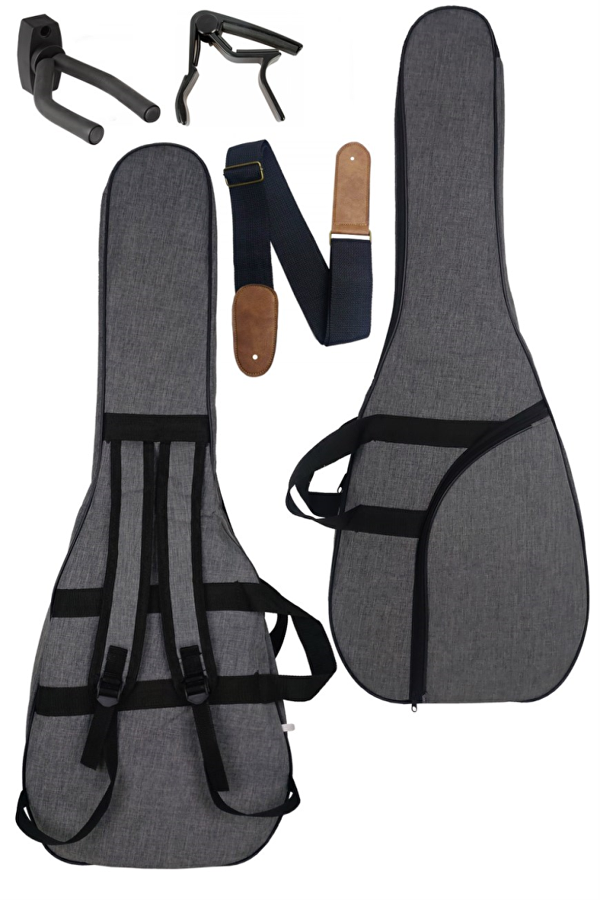Midex ELC-40A Case Elektro Gitar Çantası Gigbag Su Geçirmez Kalın Kılıf (Çanta Askı Stand Capo)